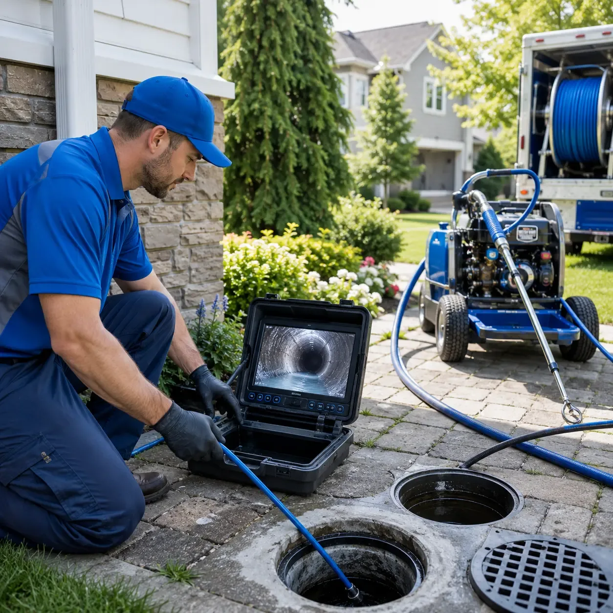 Outdoor drain cleaning professionals serving Pipersville, PA