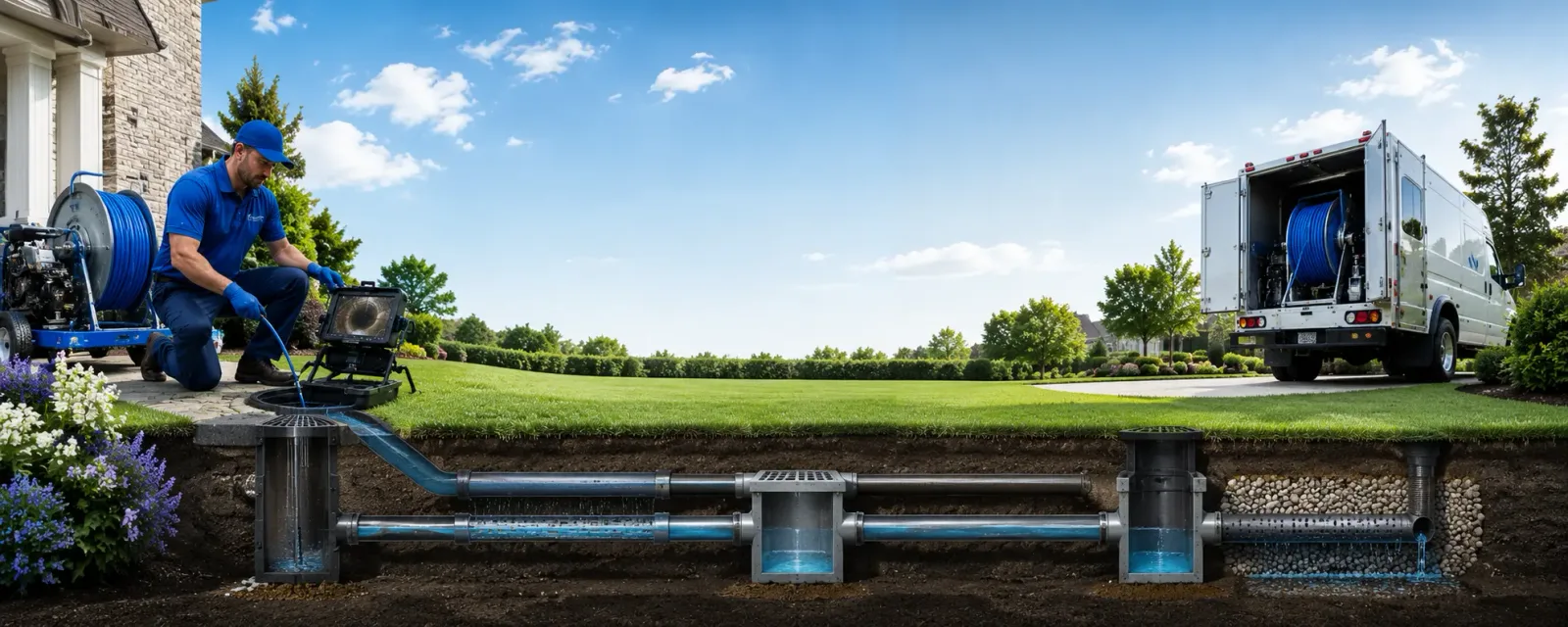 Outdoor drain cleaning information for Pipersville, PA